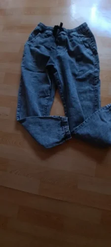 Men's Streetwear Denim Jogger Pants photo review