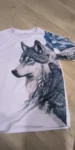3D Printed Wolf Pattern Casual Men's T-Shirt photo review