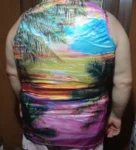 Seaside Sunset Print Tank Tops for Men photo review