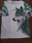 3D Printed Wolf Pattern Casual Men's T-Shirt photo review